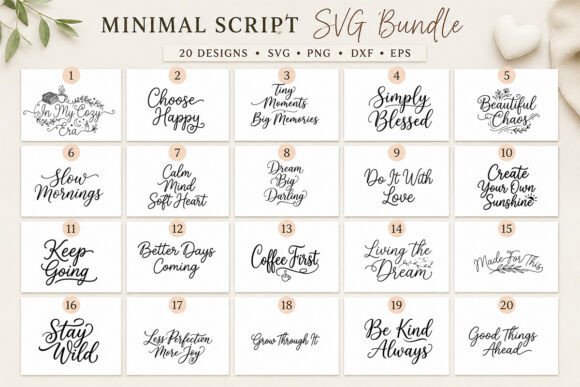 Download Minimal Script SVG | Trendy Quote Bundle - Minimal script Collection