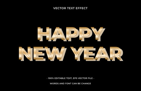 Download Text Effect Editable - Happy New Year - Year Collection