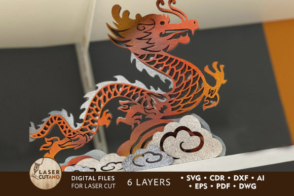 Download Dragon CHINESE NEW YEAR Laser Cut File - Year Collection