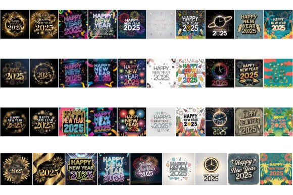 Download Happy New Year 2025 Bundle - Year Collection