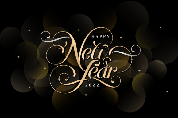 Download Happy New Year Lettering Fonts - Year Collection