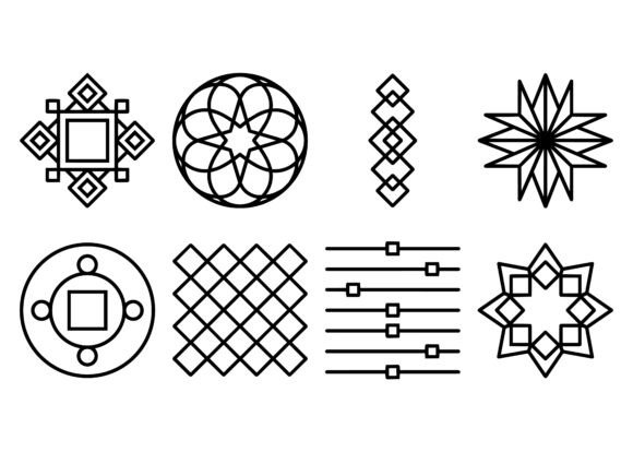 Download Geometric Symbol Elements EPS Bundle - Element Collection