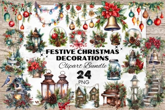 Download Beautiful Christmas Decoration Elements - Element Collection